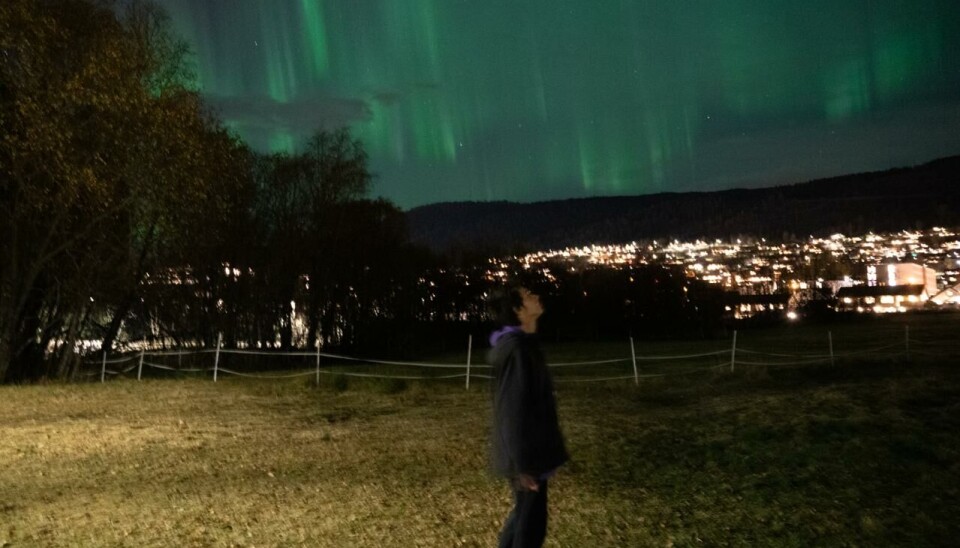 NORTHERN LIGHT: Volda when the dark hits.