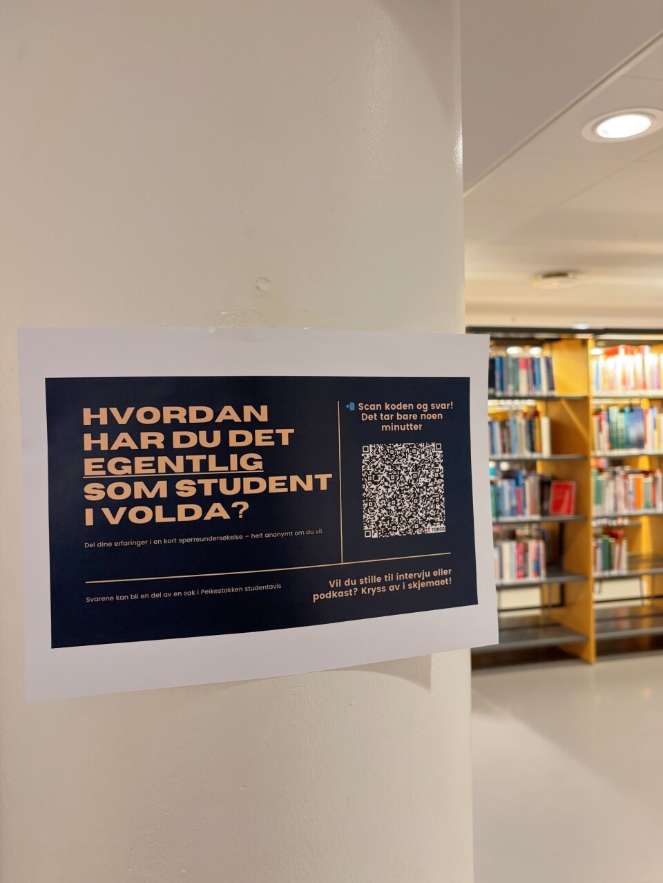 UNDERSØKELSE: 17 studenter deltok i Peikestokken sin kartlegging av hvordan det er å være student i Volda